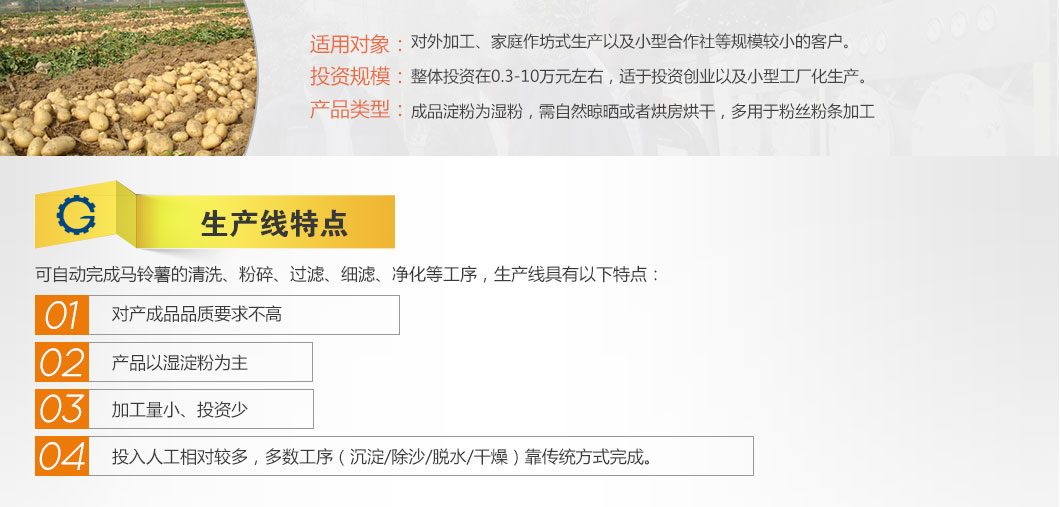 简易型淀粉生产线